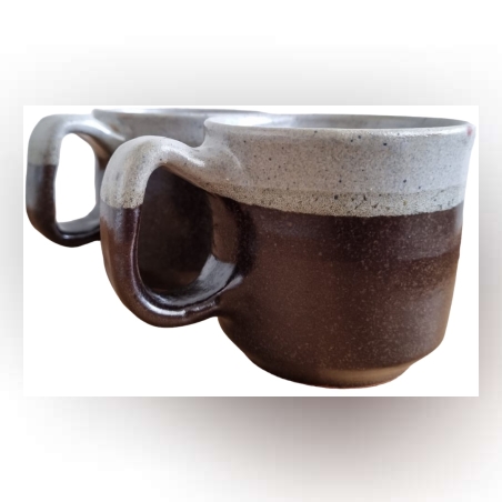 זוג ספלים לקפוצ׳ינו¯תה