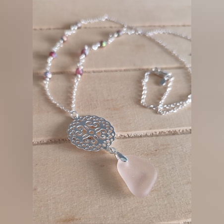 שרשרת כסף עם תליון כסף מנדלה