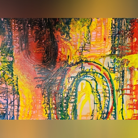 גולדן גייט- השער המוזהב - מגוון טכניקות על קנווס