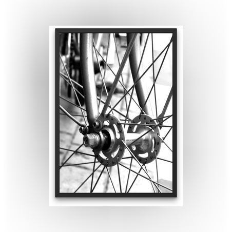 גלגל אופניים - צילום שחור לבן