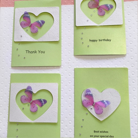 ערכת יצירה יחודית להכנת 5 כרטיסי ברכה בעבודת יד