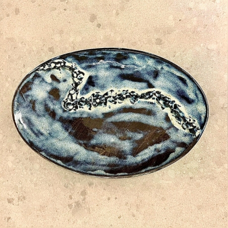 צלחת הגשה מחולקת מקרמיקה בעבודת יד