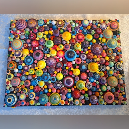 ארכיטקסטורה- תמונת תלת מימד מעוצבת מרצועות נייר