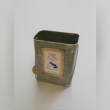 קופסאת פח מלבנית ממוחזרת קפה דה פריז