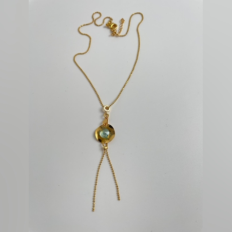 שרשרת עדינה עם תליון משולב באבן סברובסקי