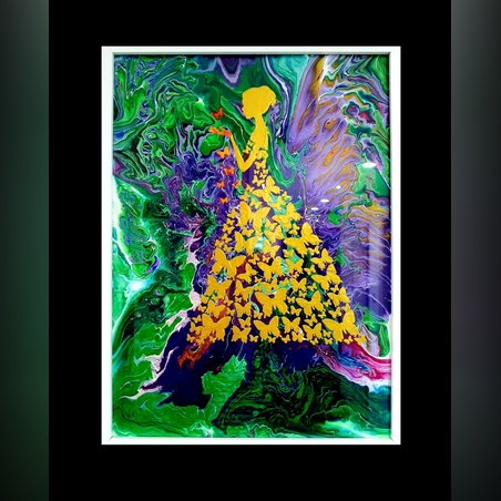 פיית הפרפרים על קנבס