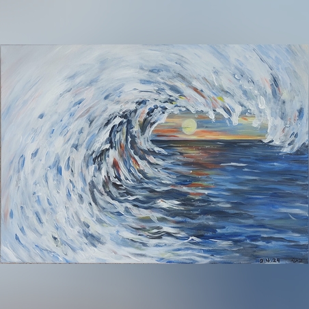 עין הסערה - אקריל על קנבס