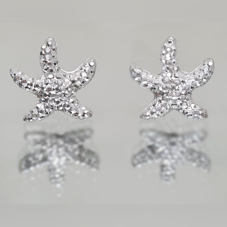 עגילי כוכב ים עדינים בעבודת יד