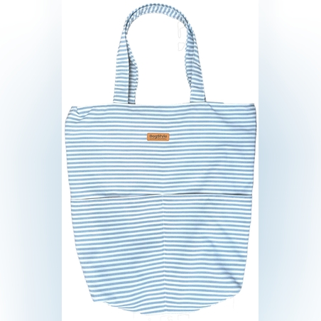 תיק TOTE גדול בעבודת יד- Canvas Sea Stripes