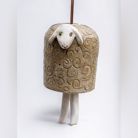 פעמון כבשה מקרמיקה בעבודת יד