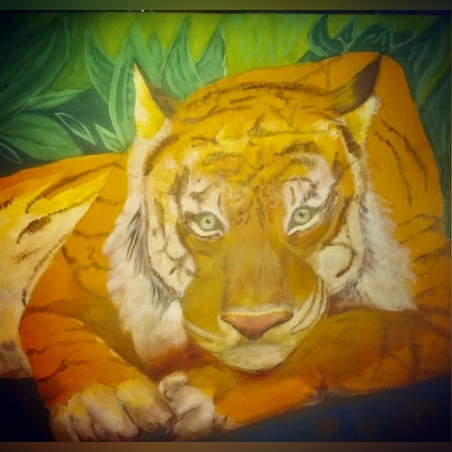 ציור מבט של נמר