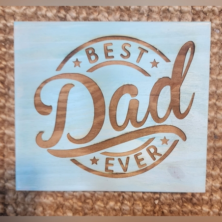 שלט השראה מעץ בעבודת יד - BEST DAD