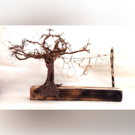 יום כביסה - פסל מחוטי מתכת בעבודת יד