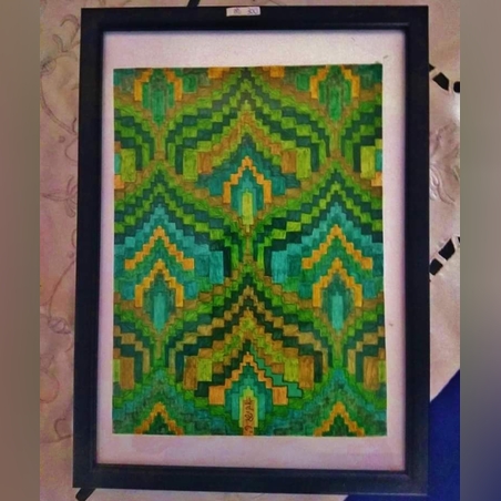 צורות גאומטריות מדהימות בצבעי הירוקים - צבעי צ'אקרת הלב