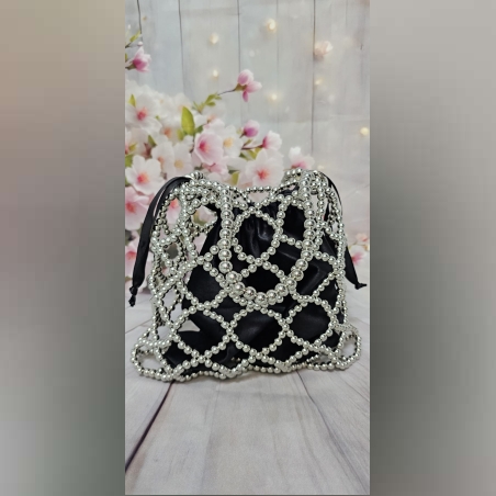 תיק רשת מחרוזים בעבודת יד