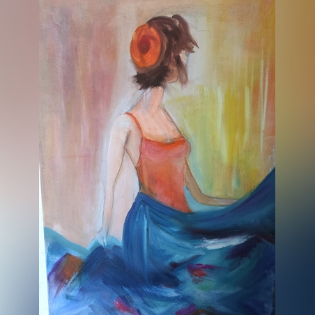 התבוננות שמן על קנבס