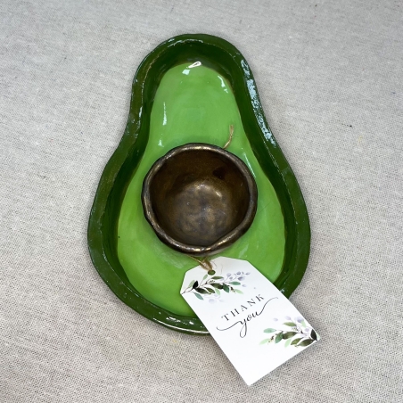 כלי דקורטיבי אבוקדו מקרמיקה