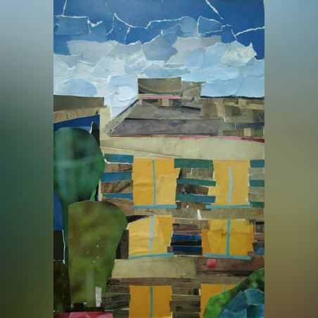 גגות- הדפס תמונת קולאז'