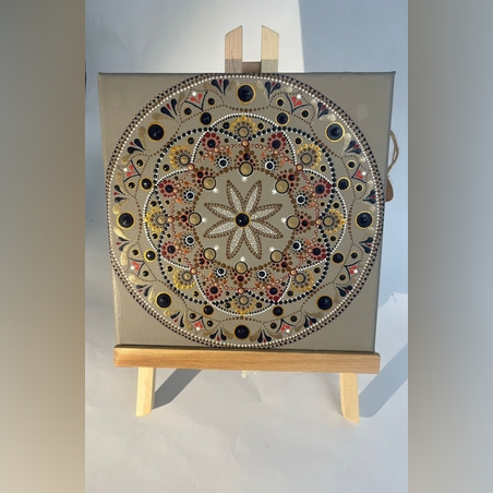 מנדלת העדינות אקריל על קנבס