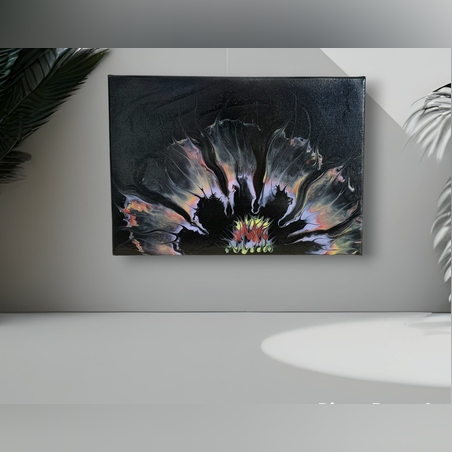 פרח על קנבס