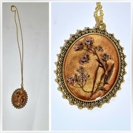 תליון אפוקסי על מתכת בצבע זהב