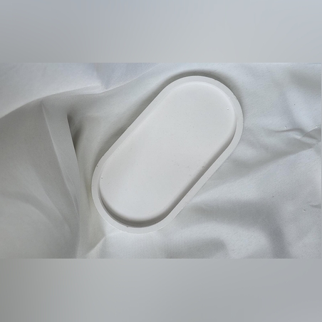 מגש אליפסה קטן מבטון