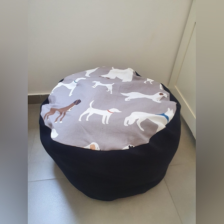 פוף איחסון לבובות פרווה ומצעים בעבודת יד