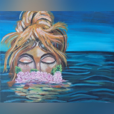 ציור אקריל על קנבס מתוח - שלווה