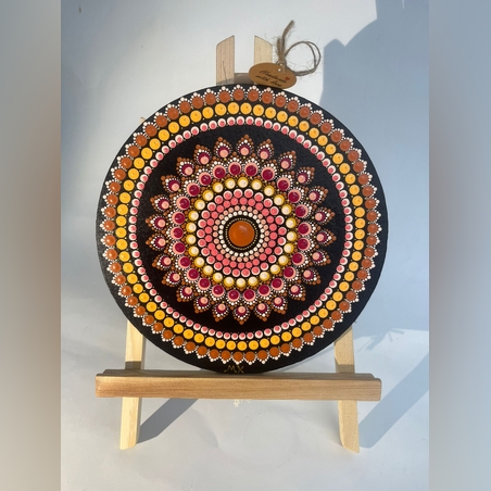 מנדלת התקווה האופטימית אקריל על קנבס