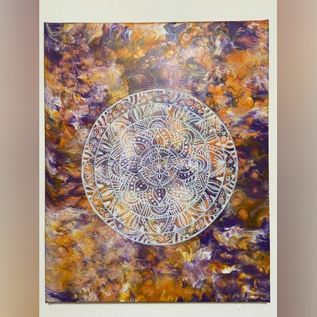 מנדלה מצויירת ביד חופשית על פורינג