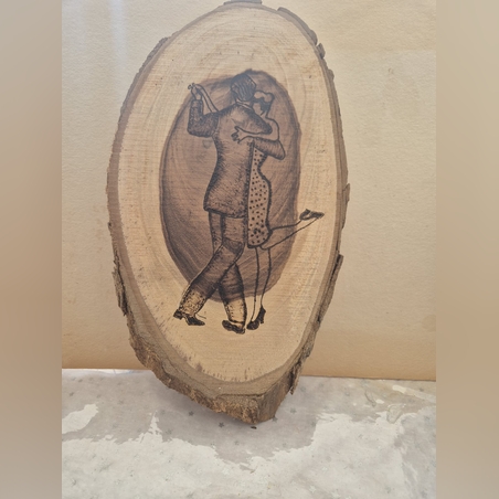 זוג רוקד - תמונת צריבה בעץ