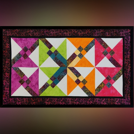 תמונת טלאים עבודת יד ממוסגרת - PASTEL HARMONY