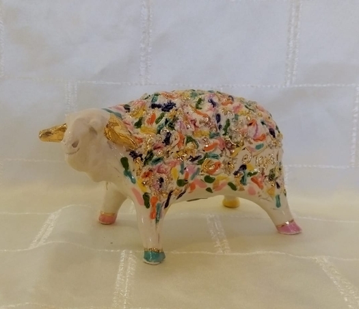 כבשה- פסל מחימר בעבודת יד