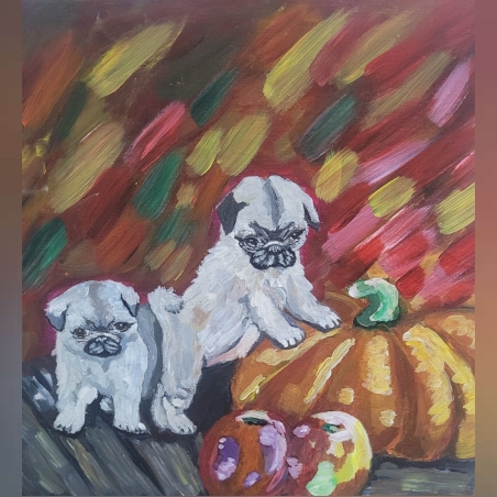 ציור אקריל על קנבס -גורי פאג