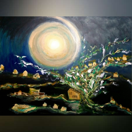 ציור ירח בחלום