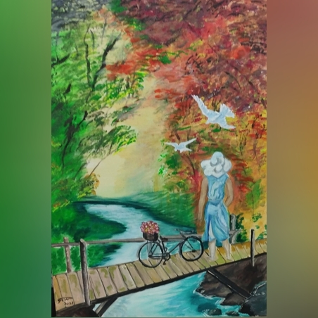 על הגשר­ אקריליק על קנבס