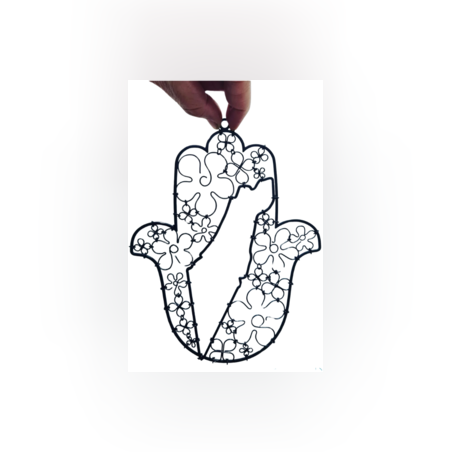 חמסה עם מפת ארץ ישראל