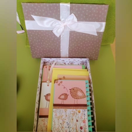 מארז ציפורים ורוד גדול בעבודת יד