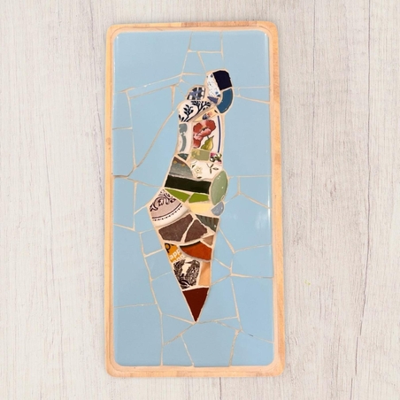 מפת ארץ ישראל מפסיפס בעבודת יד