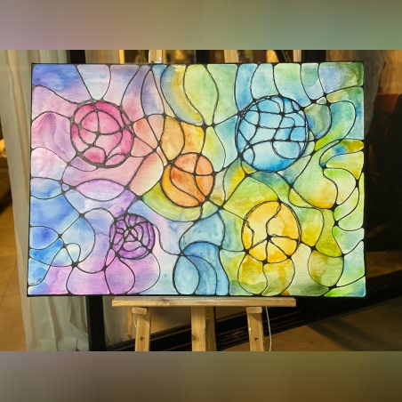 סימפוניה של צבעים ציור נוירוגרפי