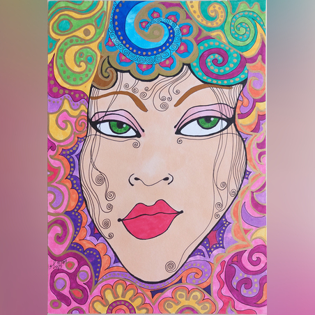 ציור האישה עם מבט ישיר