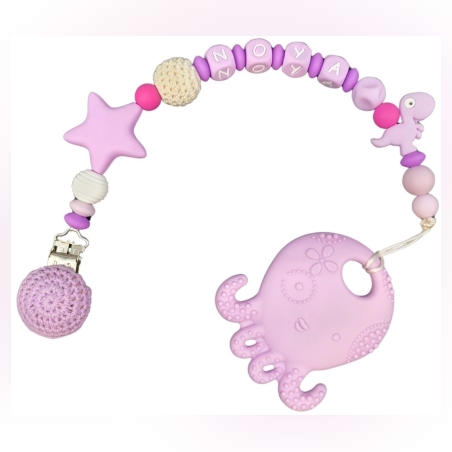 מחזיק מוצץ או נשכן לתינוק - סגול