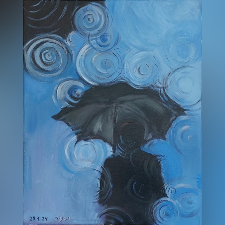 השתקפות - אקריל על קנבס