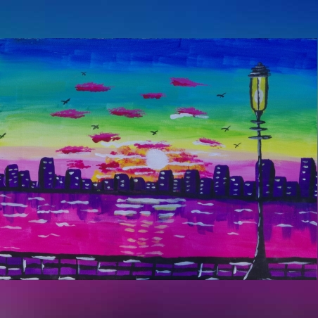 ציור אקריליק night view