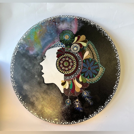 מנדלה מפתח הדמיון אקריל על קנבס