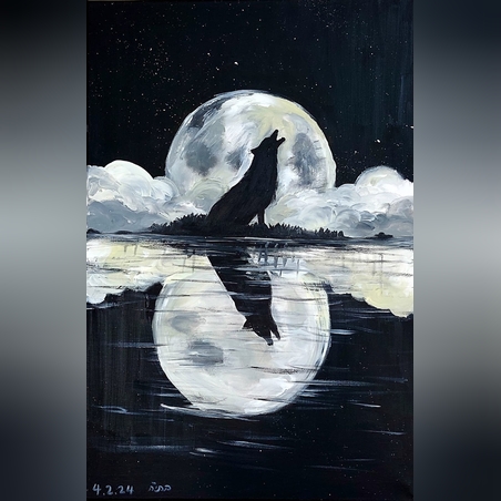 יללה - אקריל על קנבס