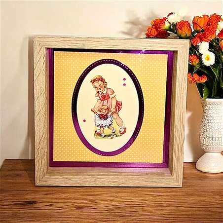 תמונת וינטג' מנייר בעבודת יד - צעדים ראשונים