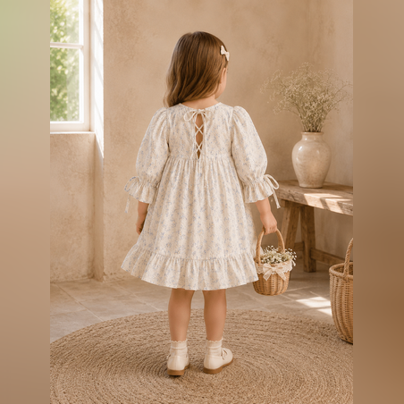 דגם אדל - פרינט כחול