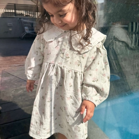 דגם רוז - שמלה עם צווארון פרפר