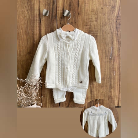 חליפת שמנת 3 חלקים